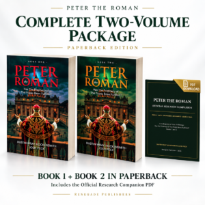 Peter the Roman Complete Two-Volume Package: both paperback books and the Official Research Companion PDF.