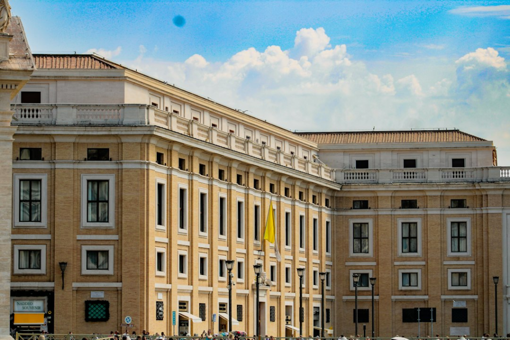Vatican architecture under a blue sky